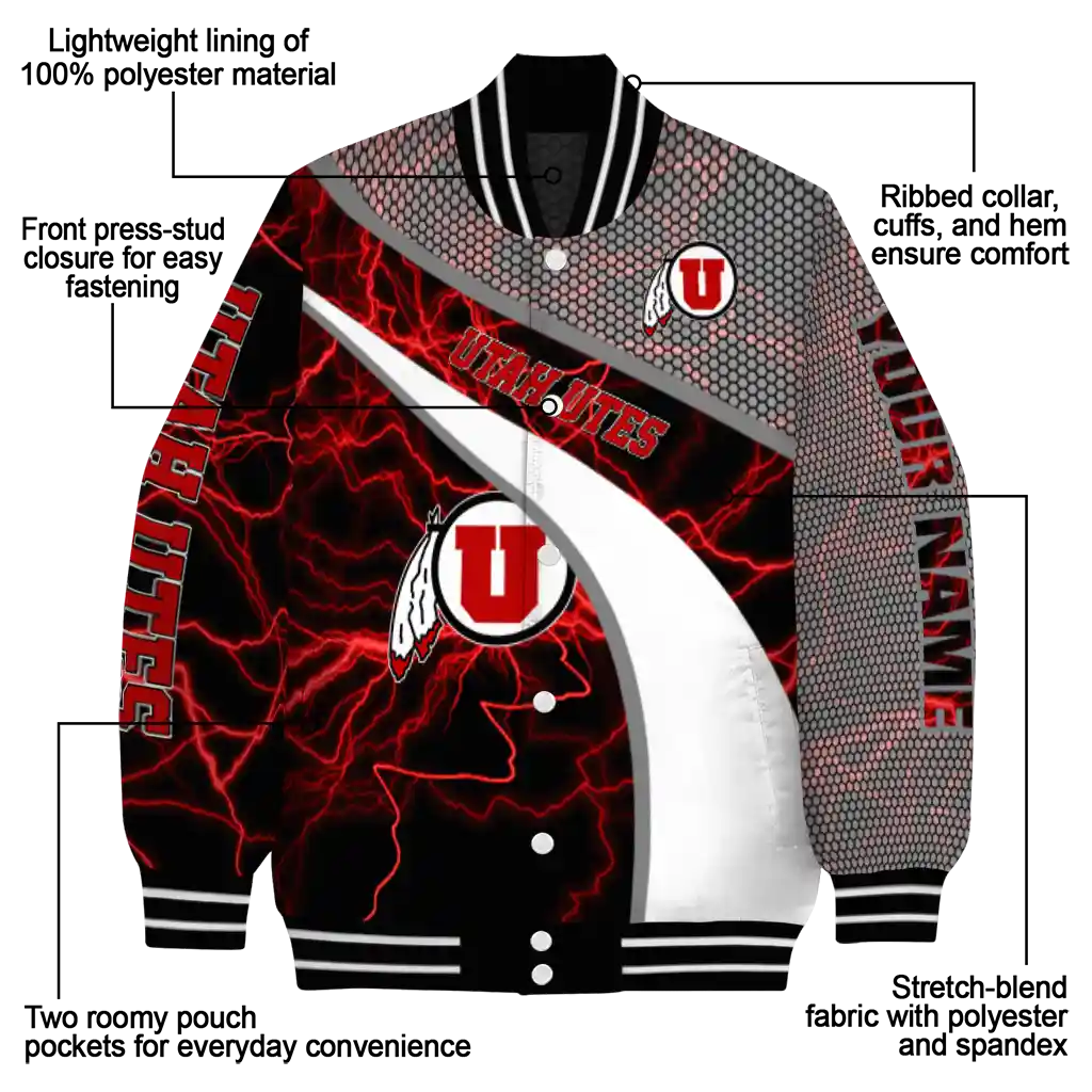 personalized utah utes electric flash red varsity jacket new arrival personalized utah utes electric flash red varsity jacket new arrival