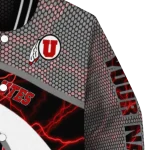 personalized utah utes electric flash red varsity jacket best selling