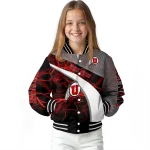 personalized utah utes electric flash red varsity jacket best selling