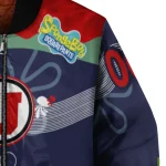 personalized utah utes spongebob playtime red blue bomber jacket best selling