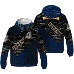 personalized utep miners arrow matrix blue black windbreaker jacket best selling