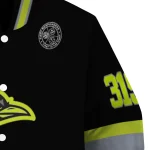 personalized utsa roadrunners heartbeat accent black green varsity jacket best selling