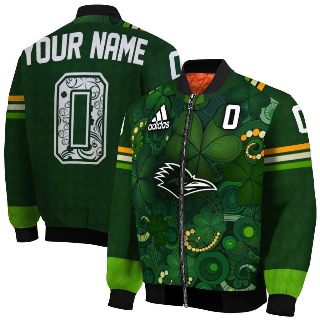 personalized utsa roadrunners shamrock vortex green bomber jacket best selling personalized utsa roadrunners shamrock vortex green bomber jacket best selling