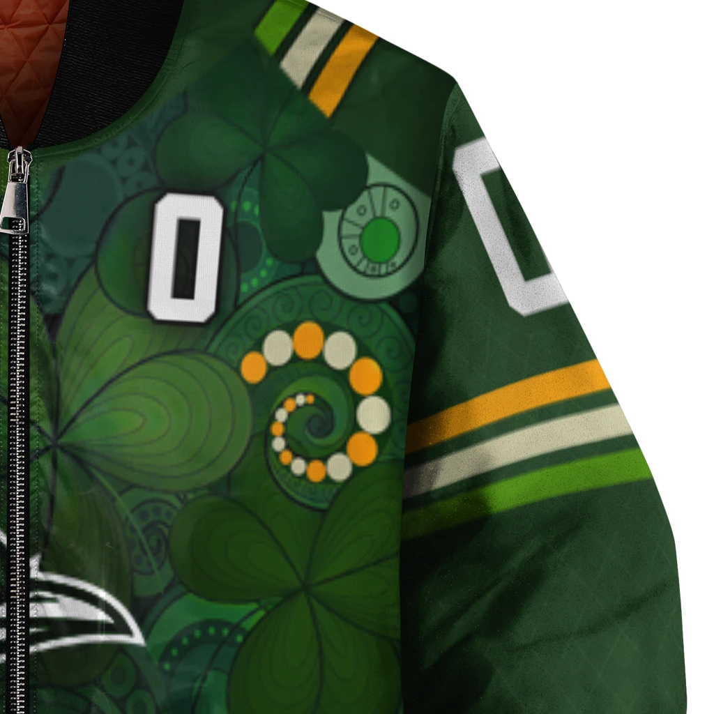 personalized utsa roadrunners shamrock vortex green bomber jacket premium grade personalized utsa roadrunners shamrock vortex green bomber jacket premium grade