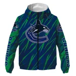 personalized vancouver canucks abstract streaks blue windbreaker jacket best selling