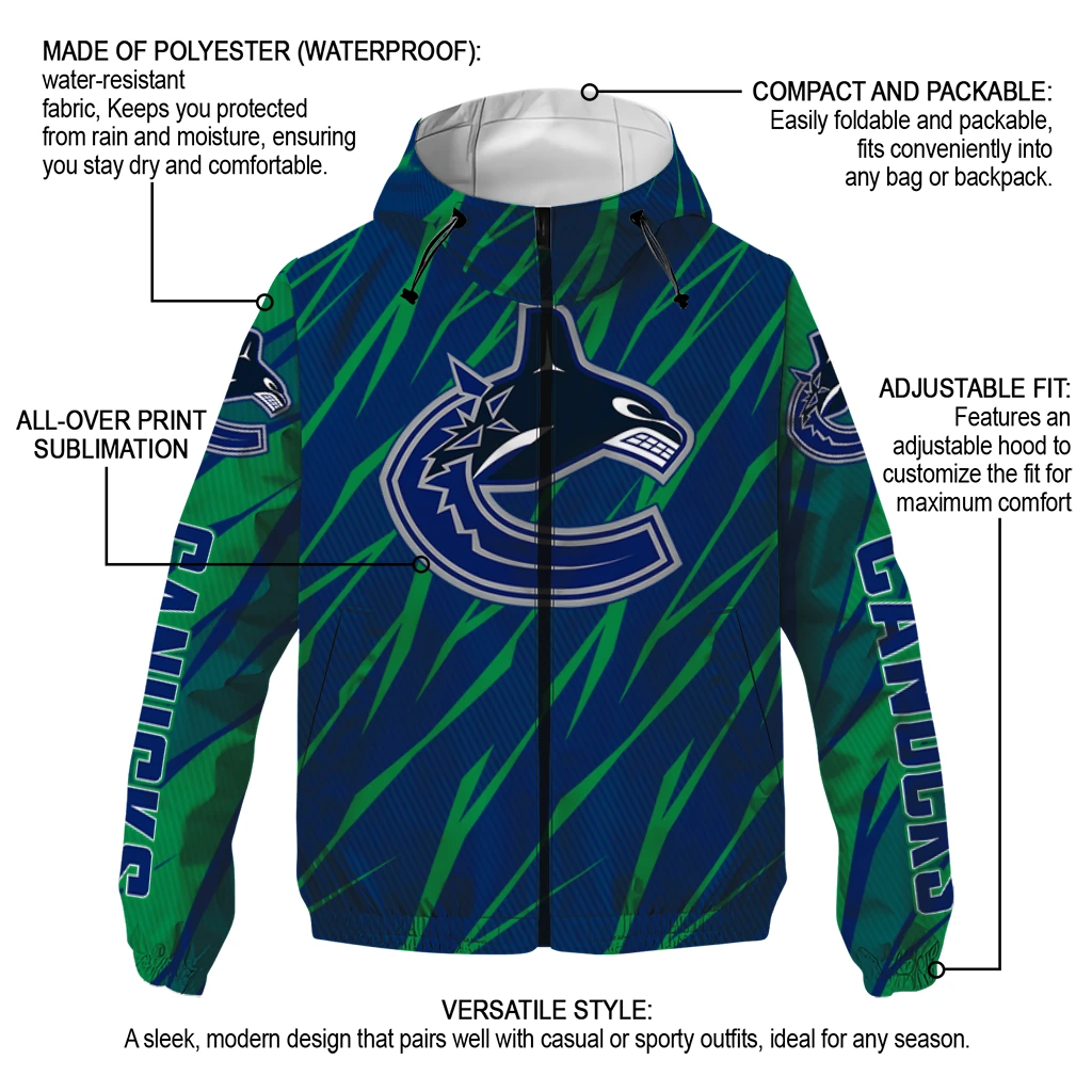 personalized vancouver canucks abstract streaks blue windbreaker jacket new arrival personalized vancouver canucks abstract streaks blue windbreaker jacket new arrival