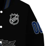 personalized vancouver canucks claw cut black varsity jacket best selling