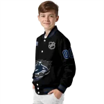 personalized vancouver canucks claw cut black varsity jacket best selling