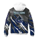 personalized vancouver canucks claw mesh blue gray windbreaker jacket best selling