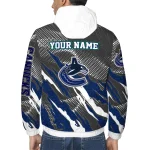 personalized vancouver canucks claw mesh blue gray windbreaker jacket best selling