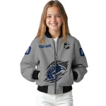 personalized vancouver canucks claw streak grey bomber jacket best selling