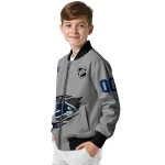 personalized vancouver canucks claw streak grey bomber jacket best selling