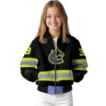 personalized vancouver canucks heartbeat accent black green bomber jacket best selling