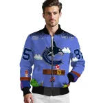 personalized vancouver canucks mario blocks blue black bomber jacket best selling
