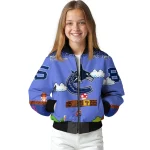 personalized vancouver canucks mario blocks blue black bomber jacket best selling