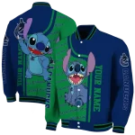 personalized vancouver canucks stitch laughing blue varsity jacket best selling