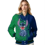 personalized vancouver canucks stitch laughing blue varsity jacket best selling