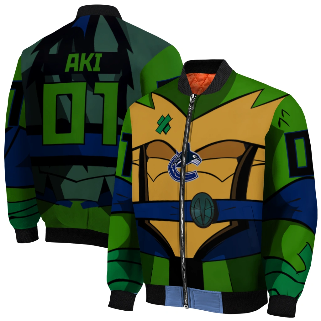 personalized vancouver canucks turtle armor bomber jacket best selling personalized vancouver canucks turtle armor bomber jacket best selling