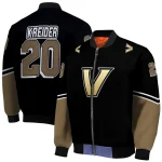 personalized vanderbilt commodores chevron style black bomber jacket best selling
