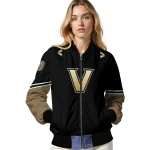 personalized vanderbilt commodores chevron style black bomber jacket best selling