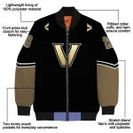 personalized vanderbilt commodores chevron style black bomber jacket best selling