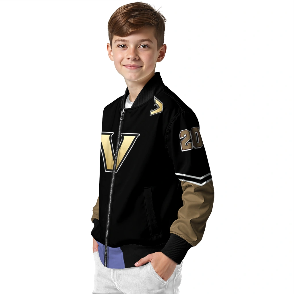 personalized vanderbilt commodores chevron style black bomber jacket trendy personalized vanderbilt commodores chevron style black bomber jacket trendy