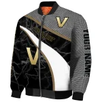 personalized vanderbilt commodores electric flash black bomber jacket best selling