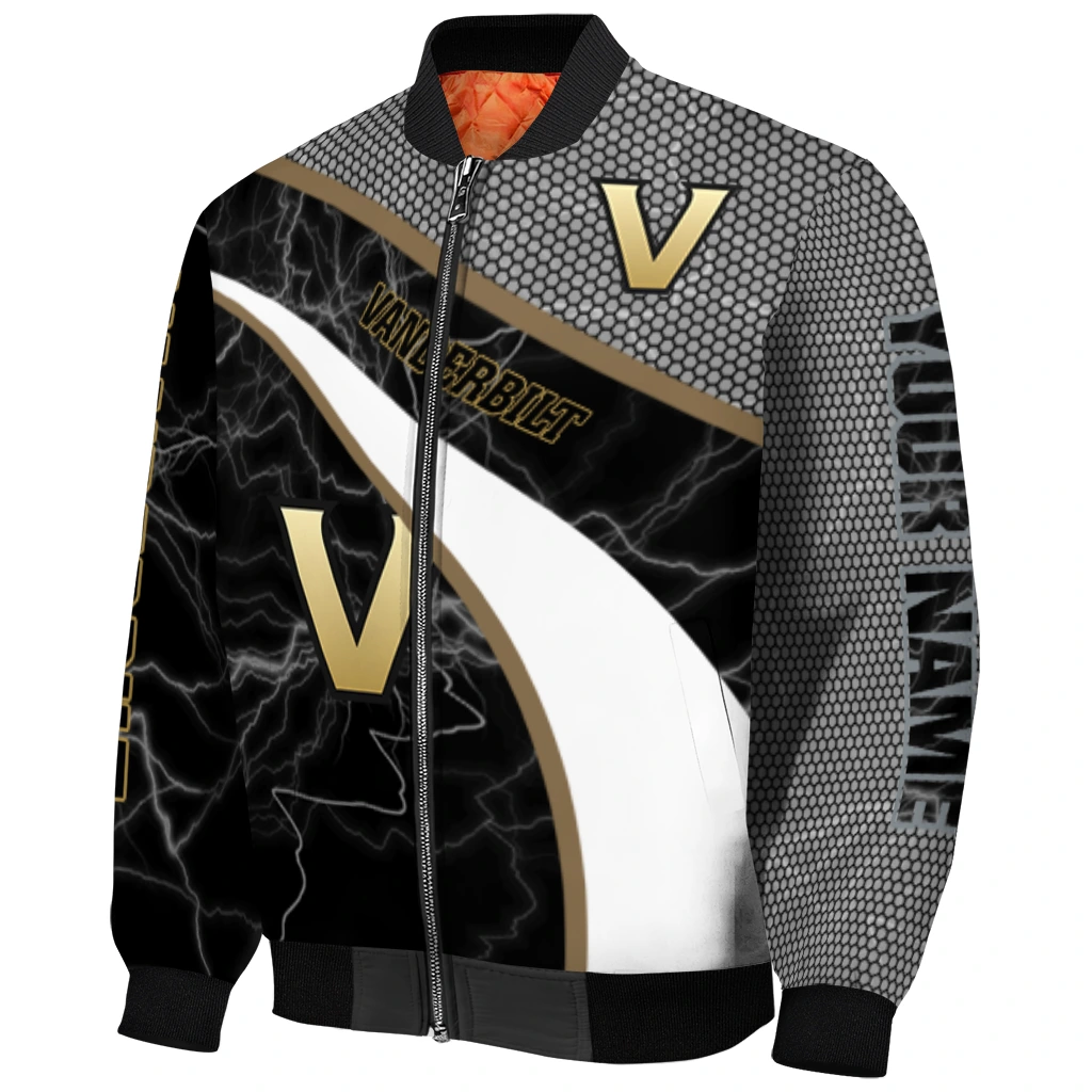 personalized vanderbilt commodores electric flash black bomber jacket fashion forward personalized vanderbilt commodores electric flash black bomber jacket fashion forward