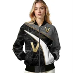 personalized vanderbilt commodores electric flash black bomber jacket best selling