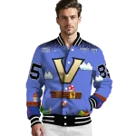 personalized vanderbilt commodores mario blocks blue black varsity jacket best selling