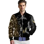 personalized vanderbilt commodores skull cluster black bomber jacket best selling