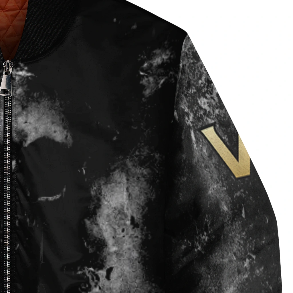 personalized vanderbilt commodores skull cluster black bomber jacket premium grade personalized vanderbilt commodores skull cluster black bomber jacket premium grade