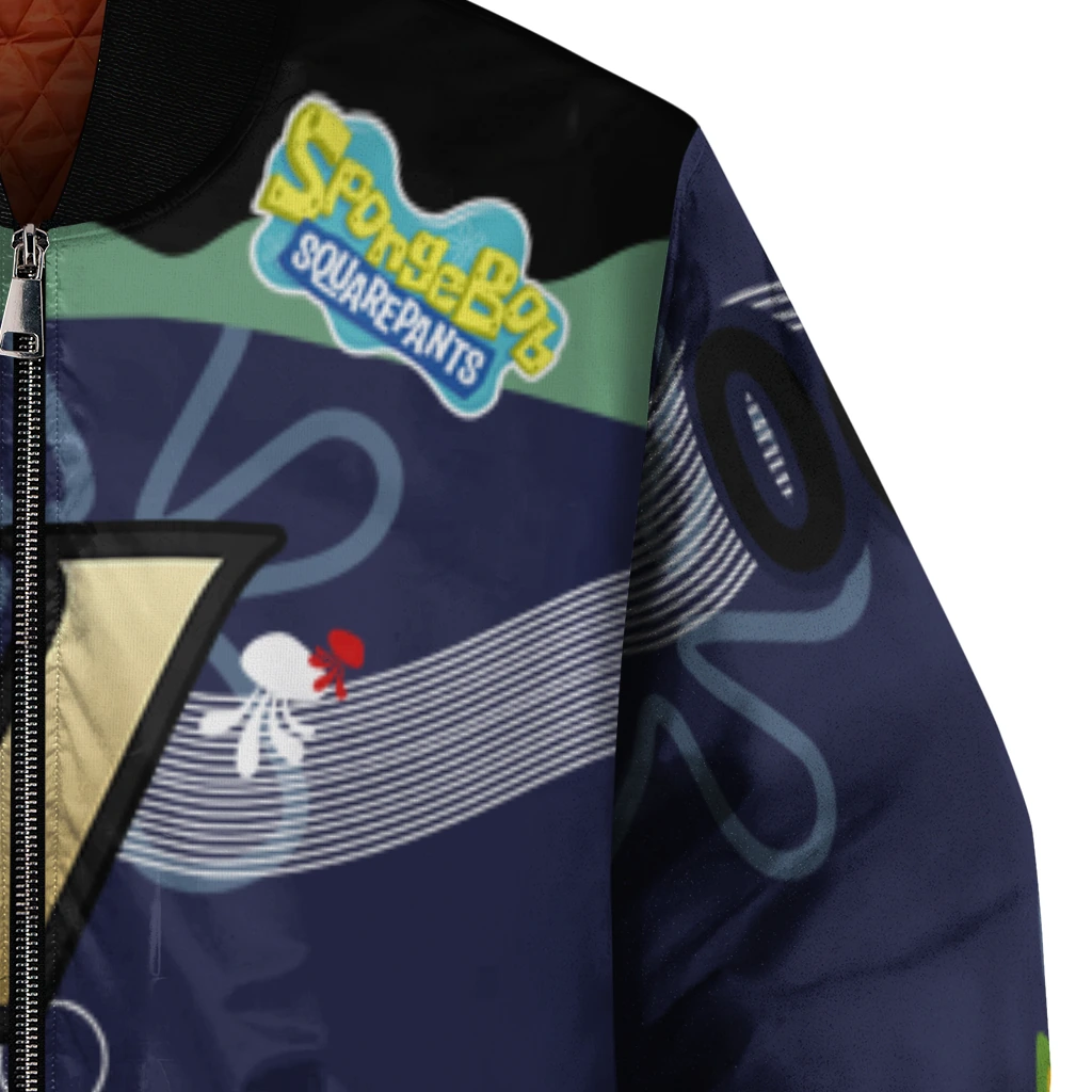 personalized vanderbilt commodores spongebob playtime black blue bomber jacket premium grade personalized vanderbilt commodores spongebob playtime black blue bomber jacket premium grade