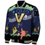 personalized vanderbilt commodores spongebob playtime black blue varsity jacket best selling