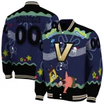 personalized vanderbilt commodores spongebob playtime black blue varsity jacket best selling