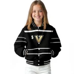 personalized vanderbilt commodores stripe statement black varsity jacket best selling