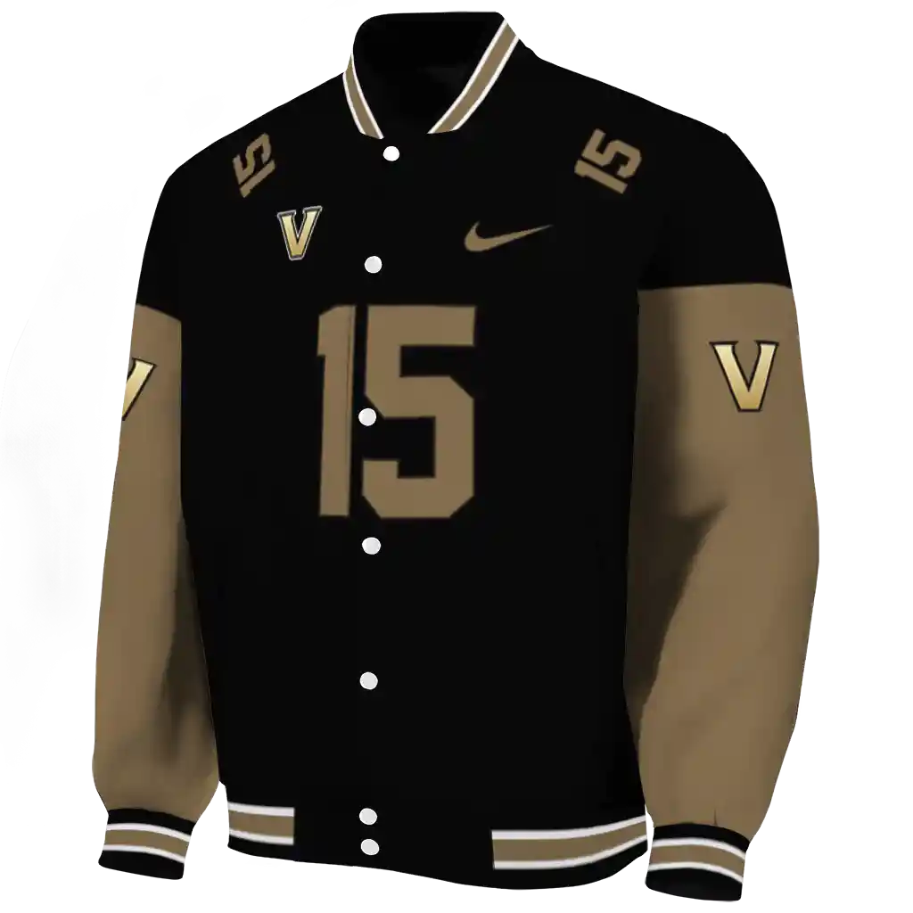 personalized vanderbilt commodores team patch black varsity jacket best selling personalized vanderbilt commodores team patch black varsity jacket best selling