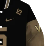 personalized vanderbilt commodores team patch black varsity jacket best selling