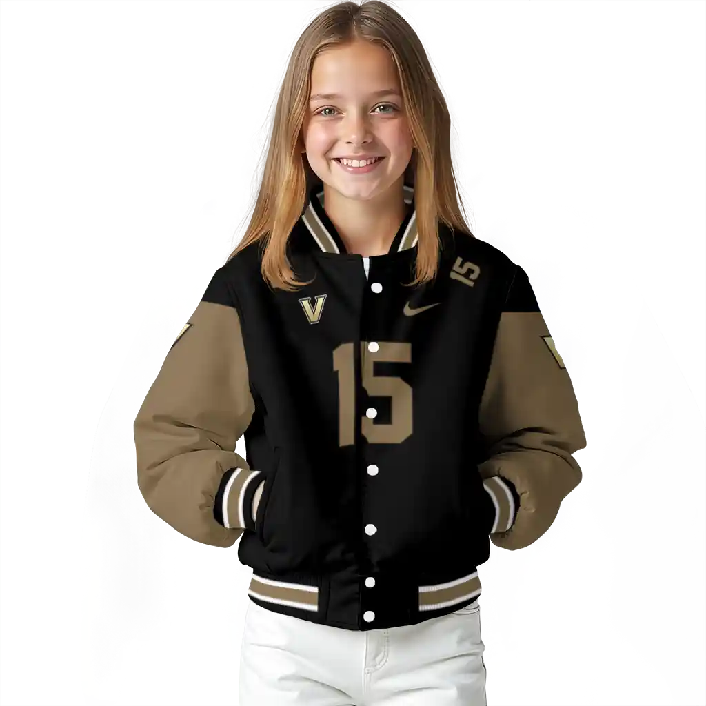 personalized vanderbilt commodores team patch black varsity jacket top rated personalized vanderbilt commodores team patch black varsity jacket top rated