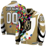 personalized vegas golden knights stars and stripes slashes tan varsity jacket best selling