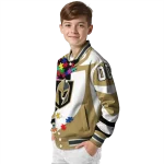 personalized vegas golden knights stars and stripes slashes tan varsity jacket best selling