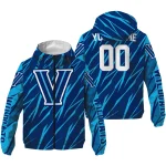 personalized villanova wildcats abstract streaks navy windbreaker jacket best selling