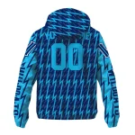 personalized villanova wildcats lightning strike grid navy windbreaker jacket best selling