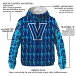 personalized villanova wildcats lightning strike grid navy windbreaker jacket best selling