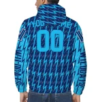 personalized villanova wildcats lightning strike grid navy windbreaker jacket best selling