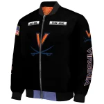 personalized virginia cavaliers american flag skull black bomber jacket best selling