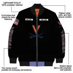 personalized virginia cavaliers american flag skull black bomber jacket best selling