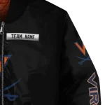 personalized virginia cavaliers american flag skull black bomber jacket best selling
