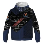 personalized virginia cavaliers arrow matrix blue black windbreaker jacket best selling