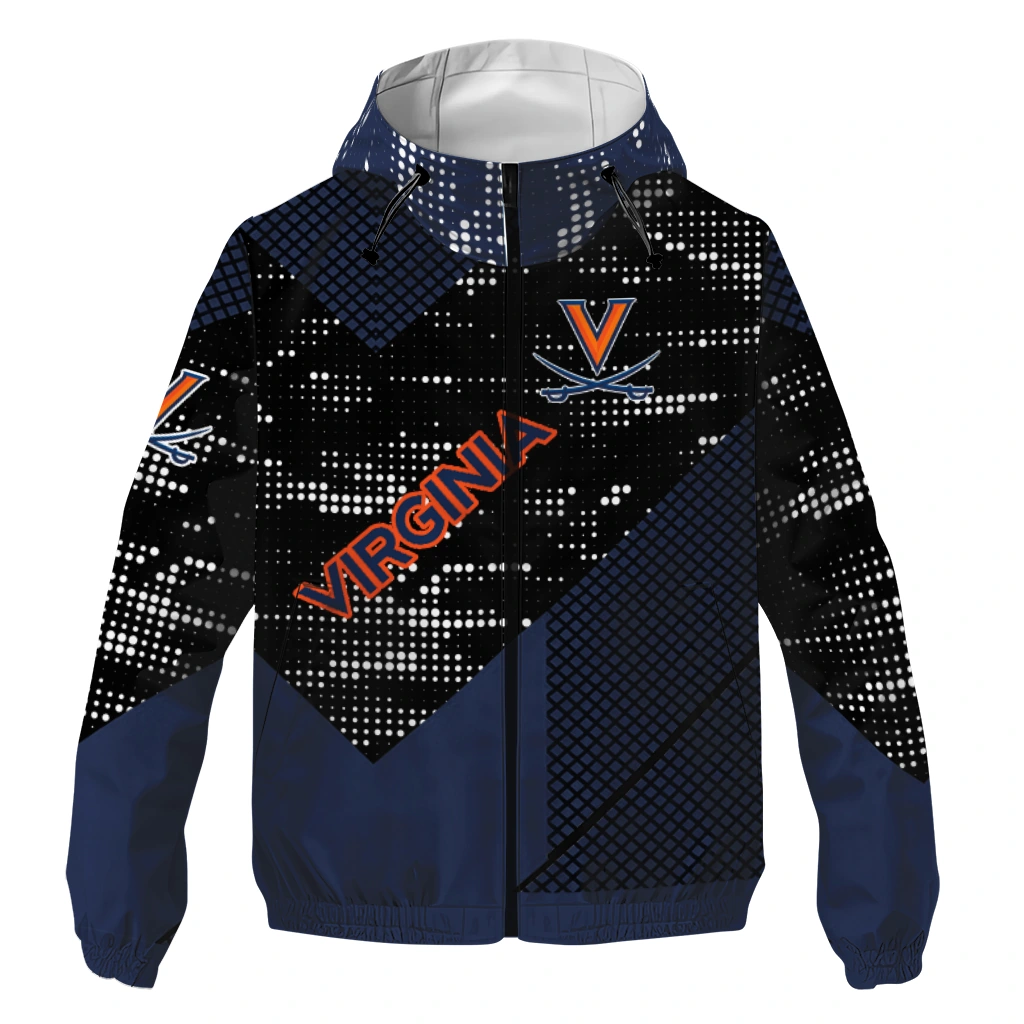 personalized virginia cavaliers arrow matrix blue black windbreaker jacket best selling personalized virginia cavaliers arrow matrix blue black windbreaker jacket best selling